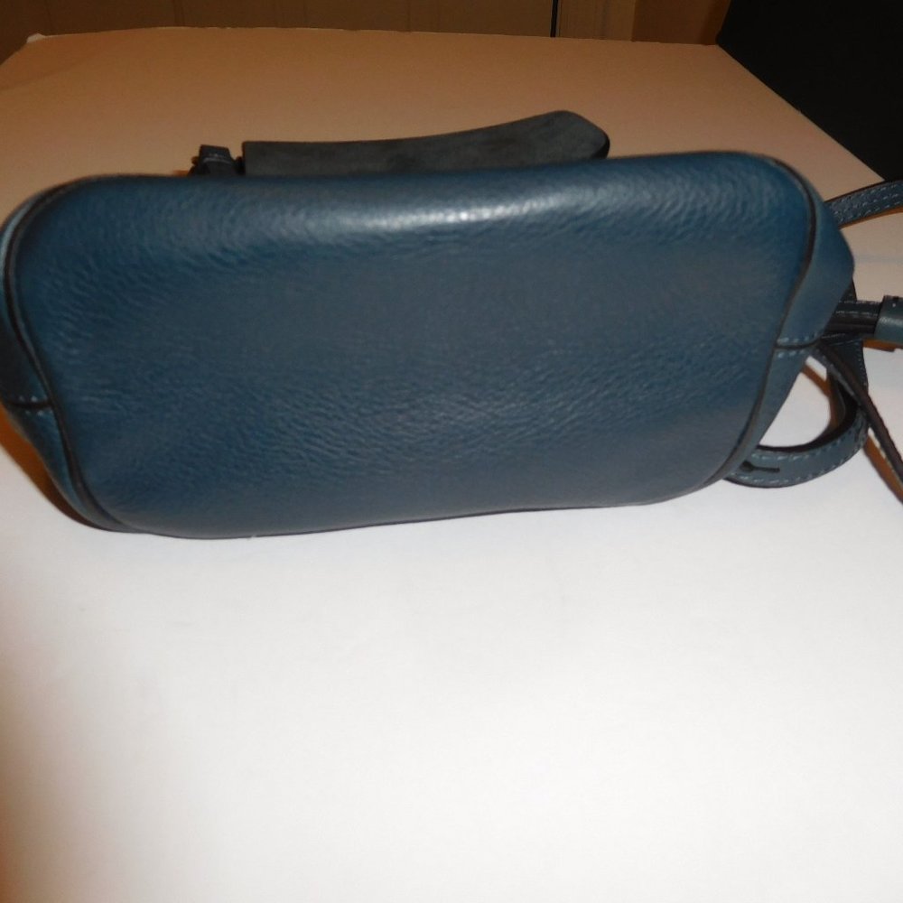 Chloe′ Color block Blue Leather Mini Faye Backpack - Picture 7 of 12